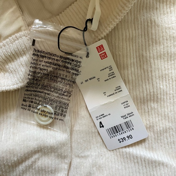 Uniqlo cream corduroy midi skirt with pockets - Picture 4 of 4